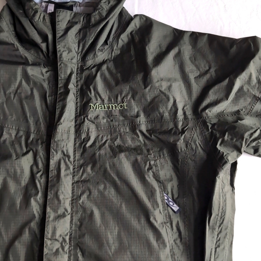 Marmot Men's Windbreaker Jacket Dark Green Long Sleeves Size Medium - Picture 2 of 13
